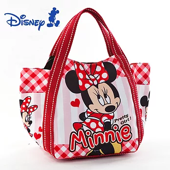FUNNNY 日本同步銷售 迪士尼 限量款帆布包(小) 紅格米妮