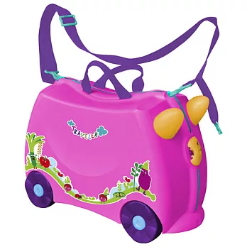 兒童可乘式遊戲車行李箱-桃紅