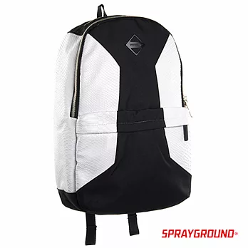 SPRAYGROUND 後背包白色仿鱷魚皮