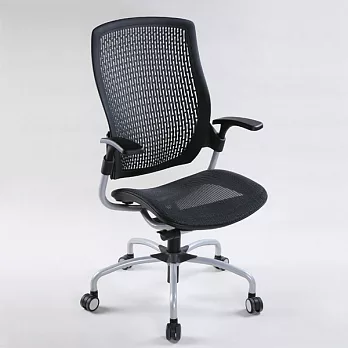 《Homelike》巧思3D動態工學椅 透氣坐墊(高背)-霧黑