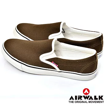 【美國 AIRWALK】簡約流線型舒適多色懶人鞋-男8草軍綠