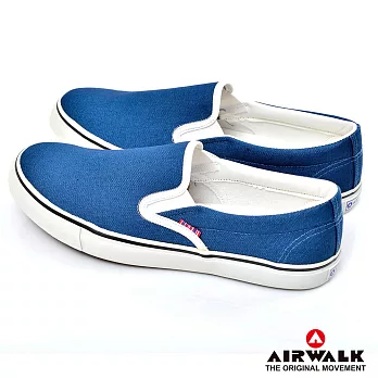 【美國 AIRWALK】簡約流線型舒適多色懶人鞋-男8深海藍