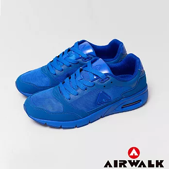 【美國 AIRWALK】情侶雙彩 超彈氣墊雙料輕量慢跑運動鞋 -男-9亮天藍