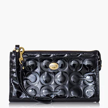 COACH 經典款造型大款手拿包_黑色