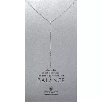 Dogeared 平衡骨 925純銀 Y字型長項鍊 balance bar Y necklace 28吋