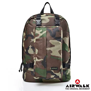【美國 AIRWALK】逆戰系列-可拆式母子後背包-綠迷彩