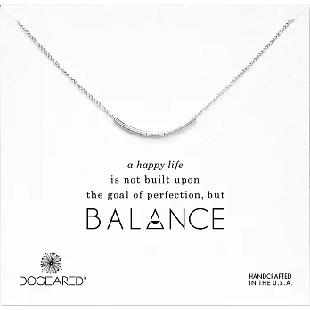 Dogeared 活動式細緻顆粒 平衡骨 925純銀項鍊 balance smooth bead necklace 18吋