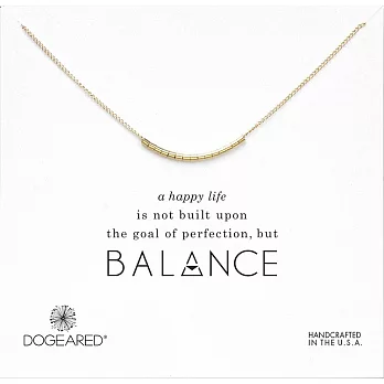 Dogeared 活動式細緻顆粒 平衡骨 925純銀鑲14K金項鍊 balance smooth bead necklace 18吋