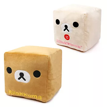 【限量】 Rilakkuma拉拉熊臉型多用毛絨方方抱枕.骰子枕.腳靠枕。兩款可選A.懶熊(棕)