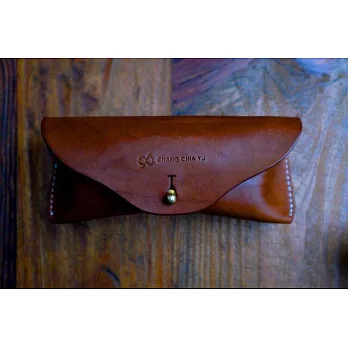 【Chang Chia Yu】名模張珈瑜自創品牌 咖啡色蘑菇扣眼鏡盒