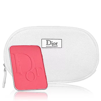 Dior 迪奧 亮妍腮紅盤蕊心(7g)(無盒版)+橢圓銀星燦Beaute美妝包#676