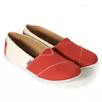 ◤Green Phoenix◥休閒帆布拼接懶人鞋39橙色