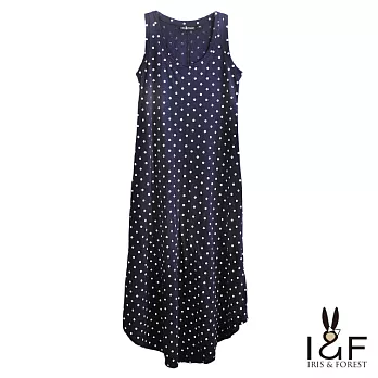 【INF】百搭伸縮彈性修身背心長洋裝14089S藍色