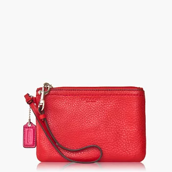 COACH 經典撞色造型(小款)手拿包_橘紅色