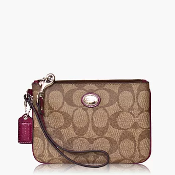 COACH 小款手拿包_卡其/莓紫