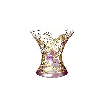 Madiggan手工彩繪玻璃鬱金香大花瓶-紫紅色