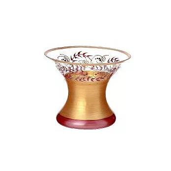 Madiggan手工彩繪玻璃托斯卡尼花瓶-金紅色