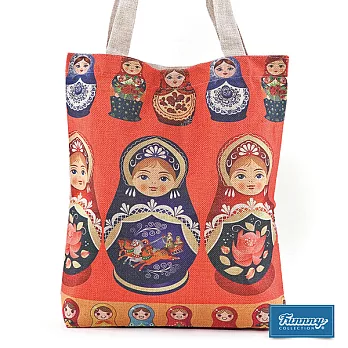 FUNNNY 日本直送 復古風亞麻印花 Daily Bags 俄羅斯娃娃