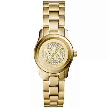 Michael Kors 經典秀麗璀璨晶鑽腕錶-金