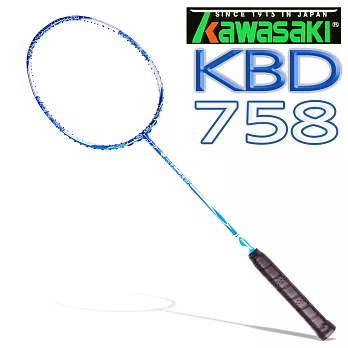 Kawasaki 高級碳纖維羽球拍 青花瓷(藍)