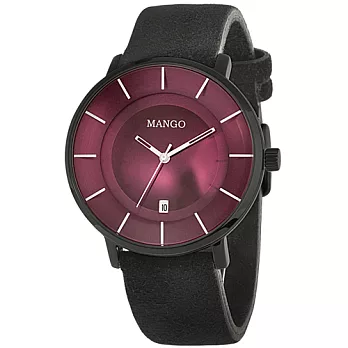 MANGO 秋之品味時尚腕錶-金屬玫紅/42mm金屬玫紅