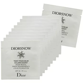 Christian Dior迪奧 雪晶靈超柔焦淨白粉底液SPF30PA+++(1.5ml)*10#020