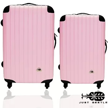 【Just Beetle】新都市系列ABS霧面行李箱兩件組(28+24吋)旅行箱.拉桿箱.登機箱其他俏粉紅