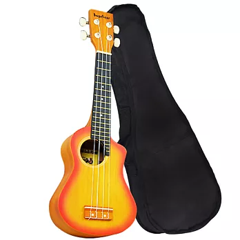 日本品牌 BugsGear 厚桶缺角 烏克麗麗 21吋(夕陽紅) 附原廠琴袋