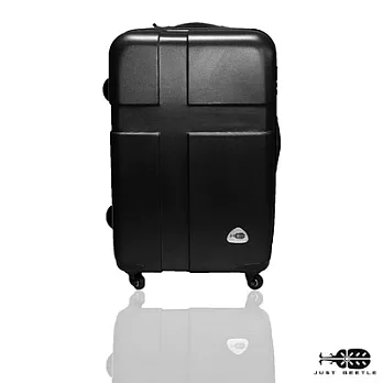 ☆莎莎代言☆【Just Beetle】 愛琴海系列ABS輕硬殼行李箱(24吋)十字旅行箱/拉桿箱/登機箱黑色