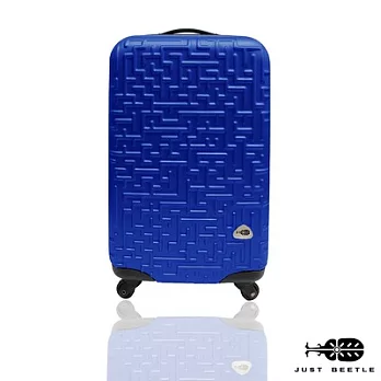 莎莎代言【Just Beetle】迷宮系列ABS輕硬殼行李箱(20吋)旅行箱.拉桿箱20吋深藍