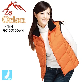 ZS Orion 個性簡捷女款羽毛背心(橘)S橘