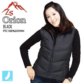 ZS Orion 個性簡捷女款羽毛背心(黑)S黑