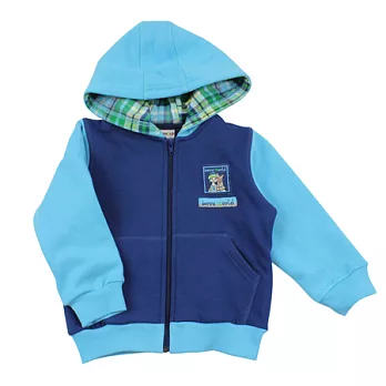【愛的世界】LOVE WORLD 純棉拉鍊連帽外套/3~4歲-台灣製-100深藍色