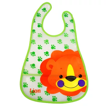 可愛造型-防水可接食物圍兜(共11款)森林小獅