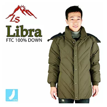 ZS Libra 寬版男款柔軟羽絨外套M墨綠