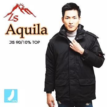 ZS Aquila 低調男款雙件式羽絨外套M黑