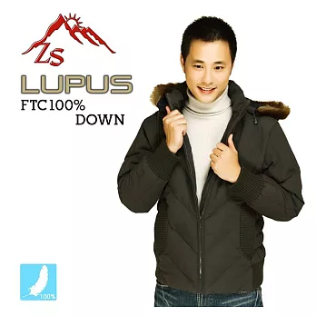 ZS Lupus 低調時尚男款羽毛外套S黑