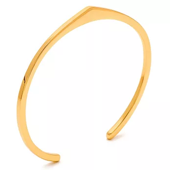 Gorjana 細緻水滴 C型 金色細版手環 Mila Teardrop Cuff