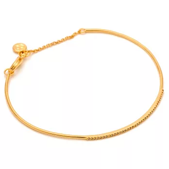 Gorjana 鑲白鑽平衡 金色細版手環 Shimmer Bar Bracelet