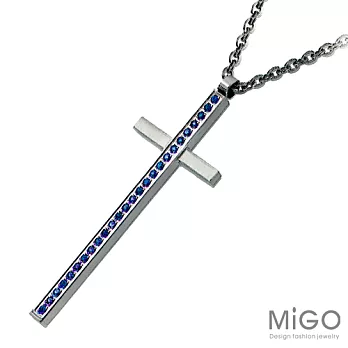 【UH】My Story - MiGO 簡單十字造型項鍊 - 藍色