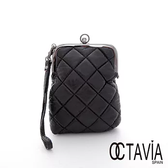 【Octavia 8】復古菱格口金手捥小包 - 小香黑小香黑