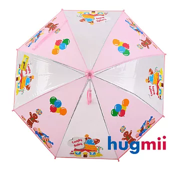 【hugmii】童趣造型兒童雨傘_蛋糕粉色