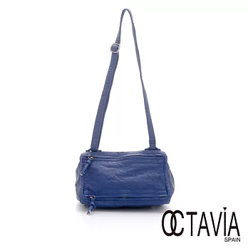 【Octavia 8 】雲朵水洗系列 迷你斜背牛奶盒包 -藍莓藍藍莓藍