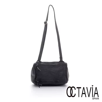 【Octavia 8 】雲朵水洗系列 迷你斜背牛奶盒包 - 芝麻黑芝麻黑