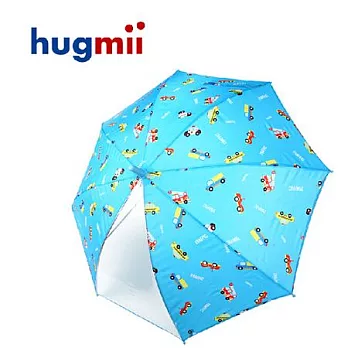 【Hugmii】滿圖造型兒童雨傘_車車藍色