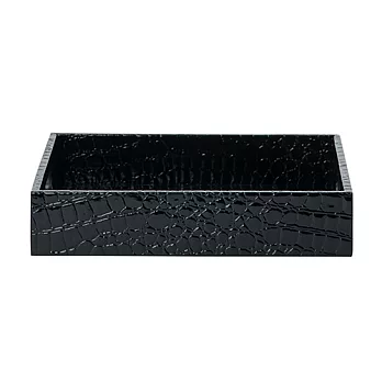 下午茶短版托盤-(鱷魚皮紋黑色)