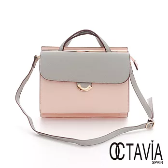 【Octavia 8】午茶的約會 雙層硬式手提包 - 公主粉公主粉