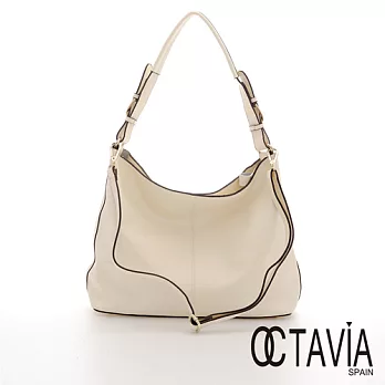 OCTAVIA 8真皮 - 原皮品味 皮帶袋中袋大方公事包 - 璞玉白璞玉白