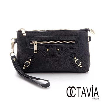 OCTAVIA 8真皮 - SWEET DAY 牛皮機車小鍊包 - 快樂黑快樂黑