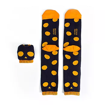 SKULL SOCKS亮橘傻傻臉骷髏襪